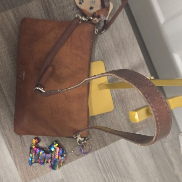 Fossil Leather Purse Crossbody Adjustable Strap - Picture 10 of 16